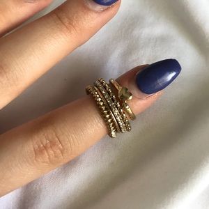 3/$6 5 pack gold rings